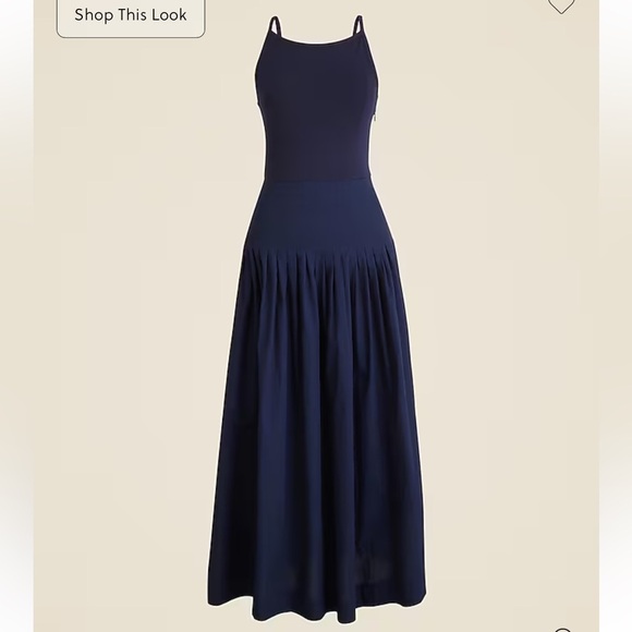 J Crew pintuck mixy dress in Navy - Picture 4 of 9